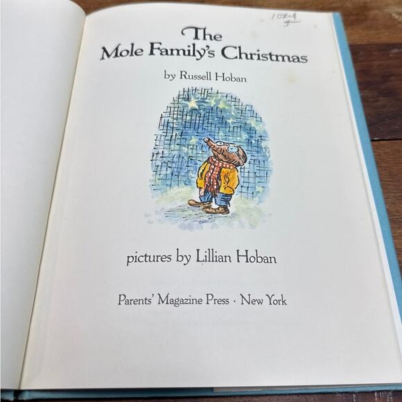 Vintage The Mole Family's Christmas By Russell Hoban '69 Hardcover & Dust Jacket - Picture 4 of 11